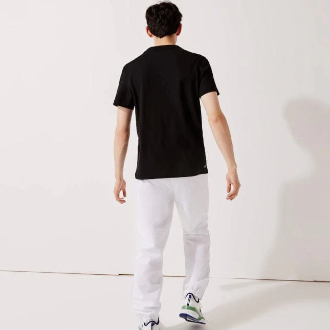 Lacoste Sport Patchwork Crocodile Print T Shirt (Black) TH0822 - Image 4