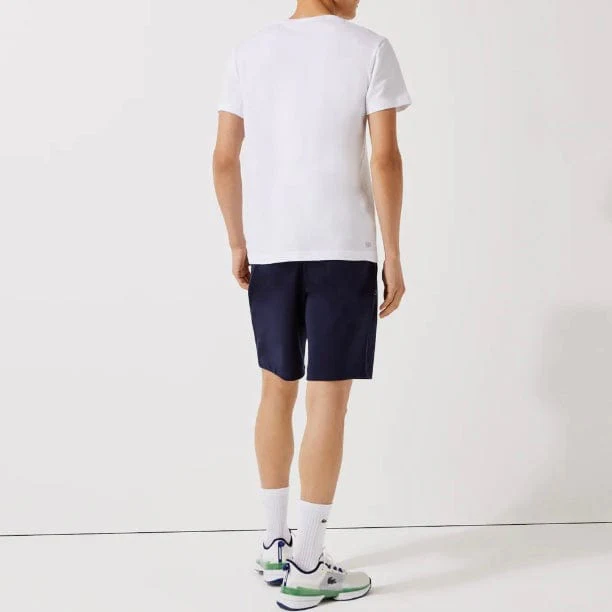 Lacoste Sport Patchwork Crocodile Print T Shirt (White) TH0822 - Image 5