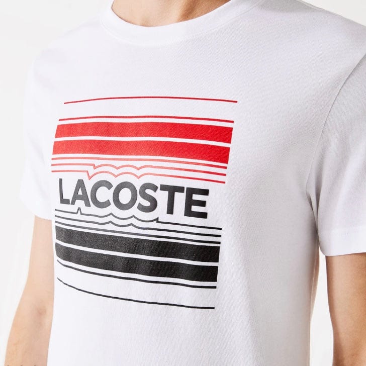 Lacoste Sport Stylized Logo Print T Shirt (White) TH0851 - Image 2