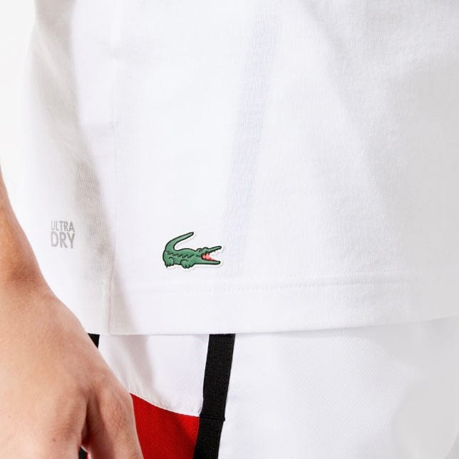 Lacoste Sport Stylized Logo Print T Shirt (White) TH0851 - Image 4