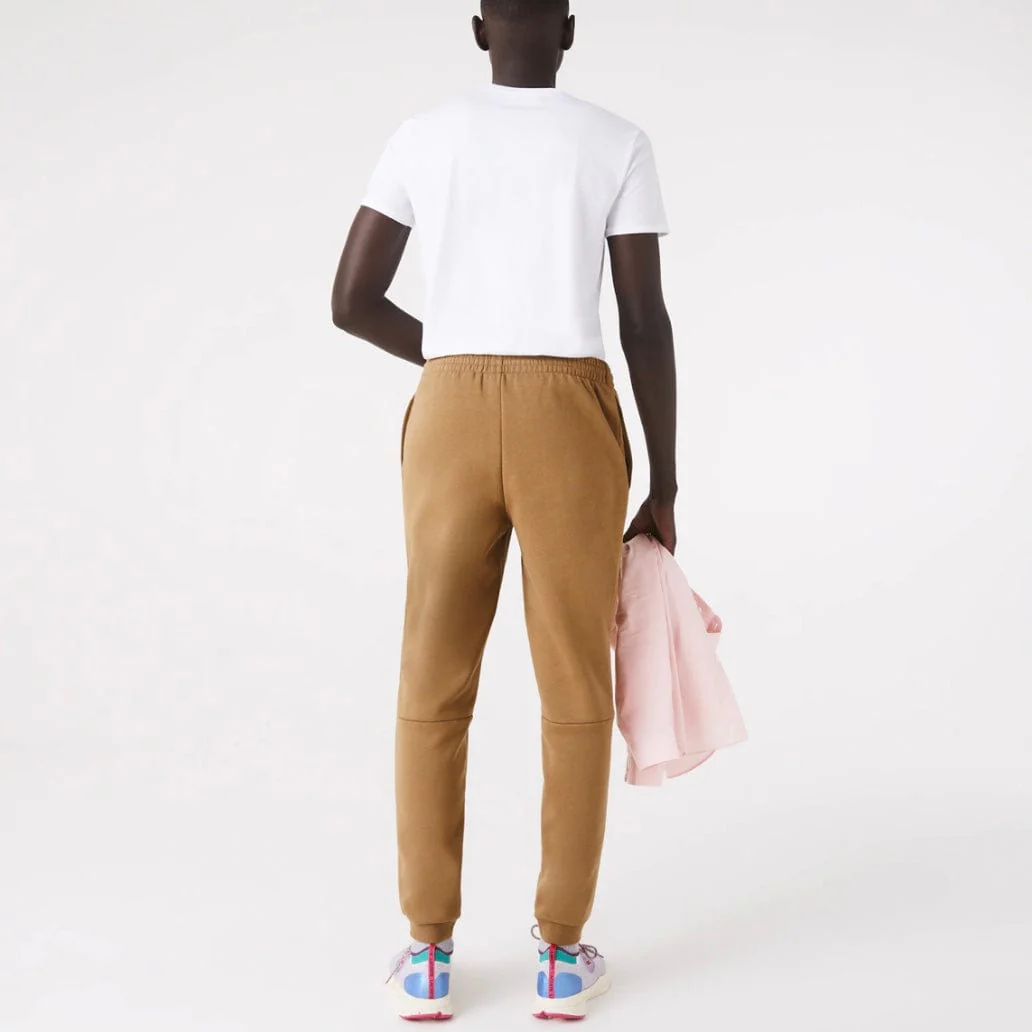 Lacoste Tapered Fit Fleece Trackpants (Brown) XH2529-51 - Image 2