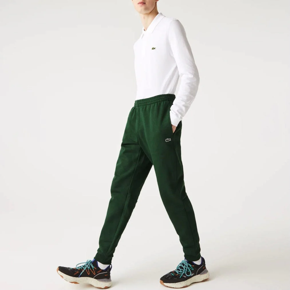 Lacoste Tapered Fit Fleece Trackpants (Green) XH2529-51 - Image 3