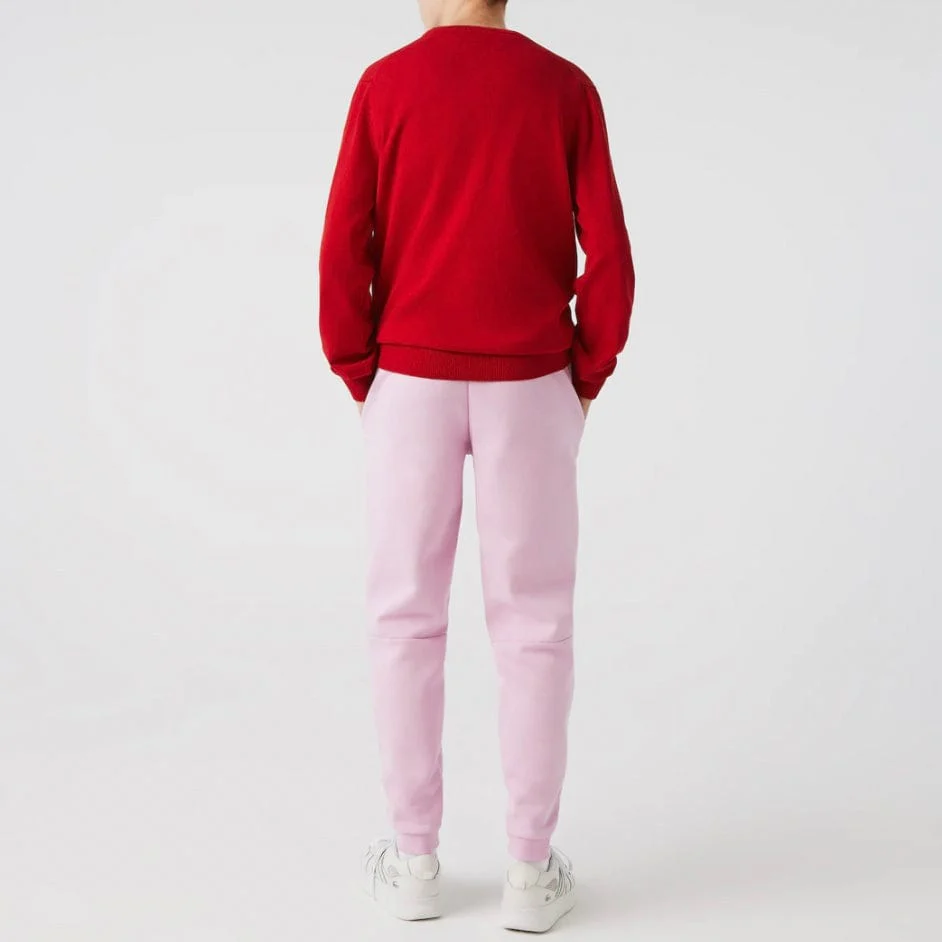 Lacoste Tapered Fit Fleece Trackpants (Pink) XH2529-51 - Image 4