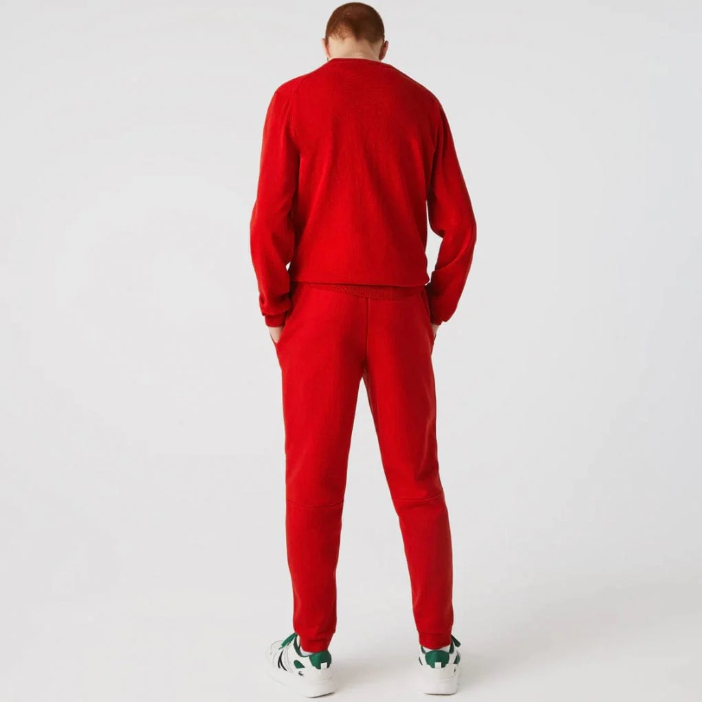 Lacoste Tapered Fit Fleece Trackpants (Red) XH2529-51 - Image 4