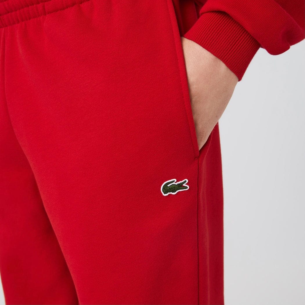 Lacoste Tapered Fit Fleece Trackpants (Red) XH2529-51 - Image 5