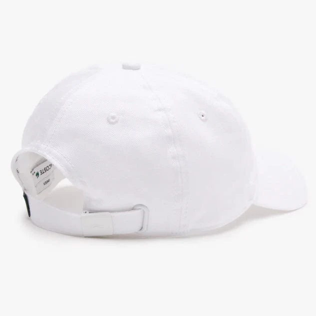 Lacoste Unisex Adjustable Organic Cotton Twill Cap (White) RK9871-51 - Image 2