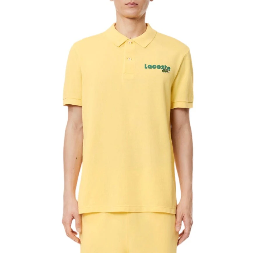 Lacoste Washed Effect Cotton Pique Polo (Cornsilk Yellow) PH7426-51 - Image 3