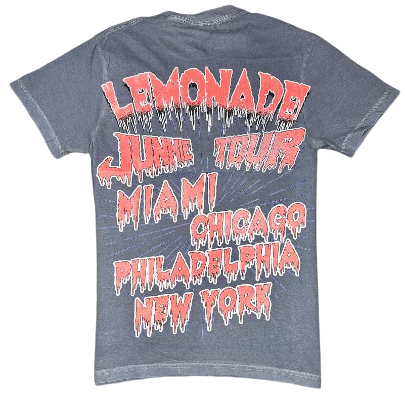 Lemonade Junkie Worldwide Junkie Tee (Washed Denim) LJ-084524 - Image 2