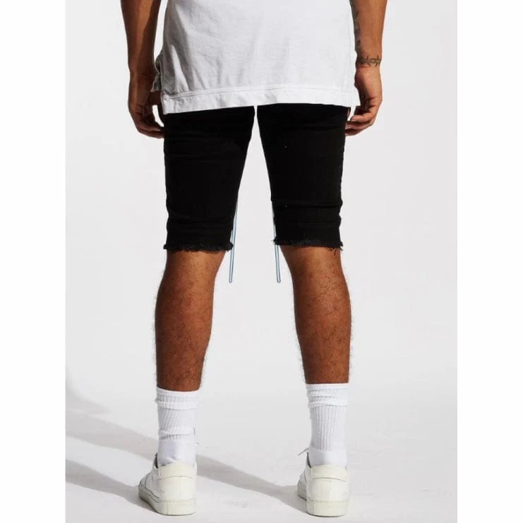 Lifted Anchors Aphex Puff Print Denim Shorts (Black) - LASP221-47 - Image 2