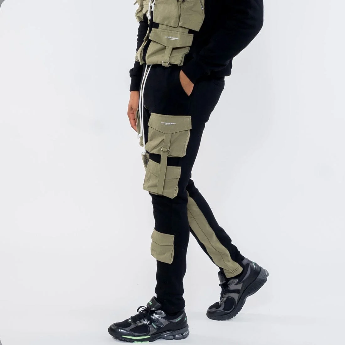 Lifted Anchors Military Combo Hoodie (Black/Olive) LAFA121-3 - Image 4