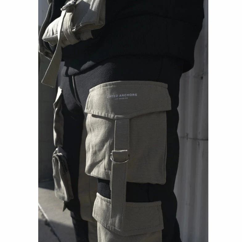 Lifted Anchors Military Combo Sweatpants (Black/Olive) LAFA121-4 - Image 5