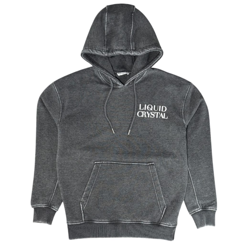 Liquid Crystals Burn Out Wash Hoodie & Short Set (Black Ice) - Image 2