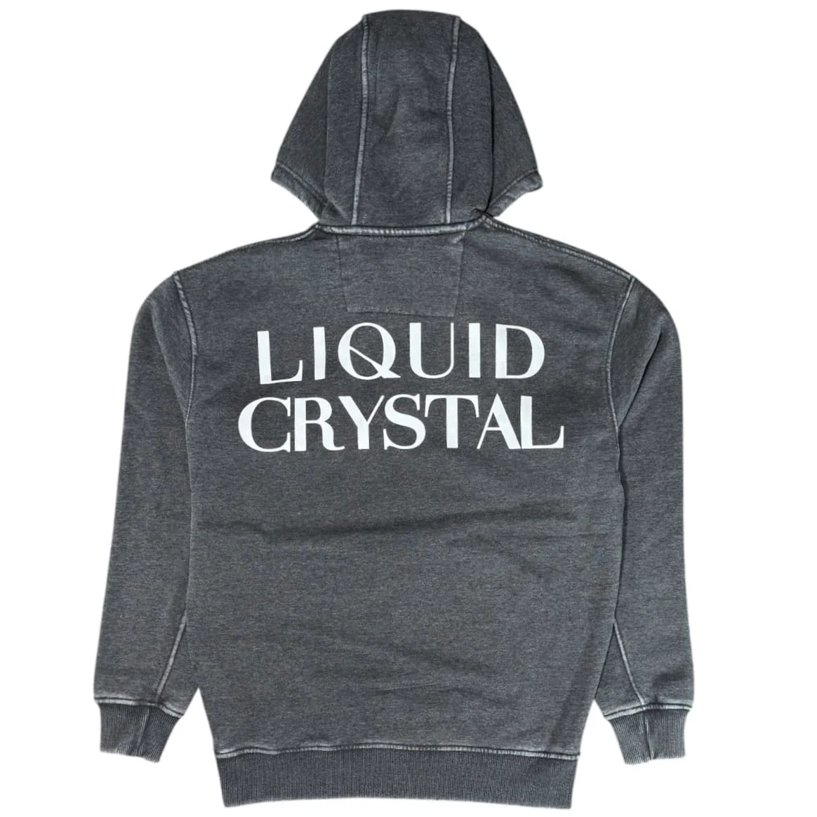 Liquid Crystals Burn Out Wash Hoodie & Short Set (Black Ice) - Image 3