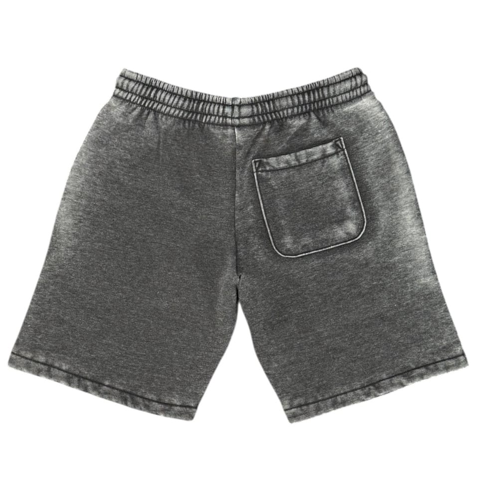 Liquid Crystals Burn Out Wash Hoodie & Short Set (Black Ice) - Image 5