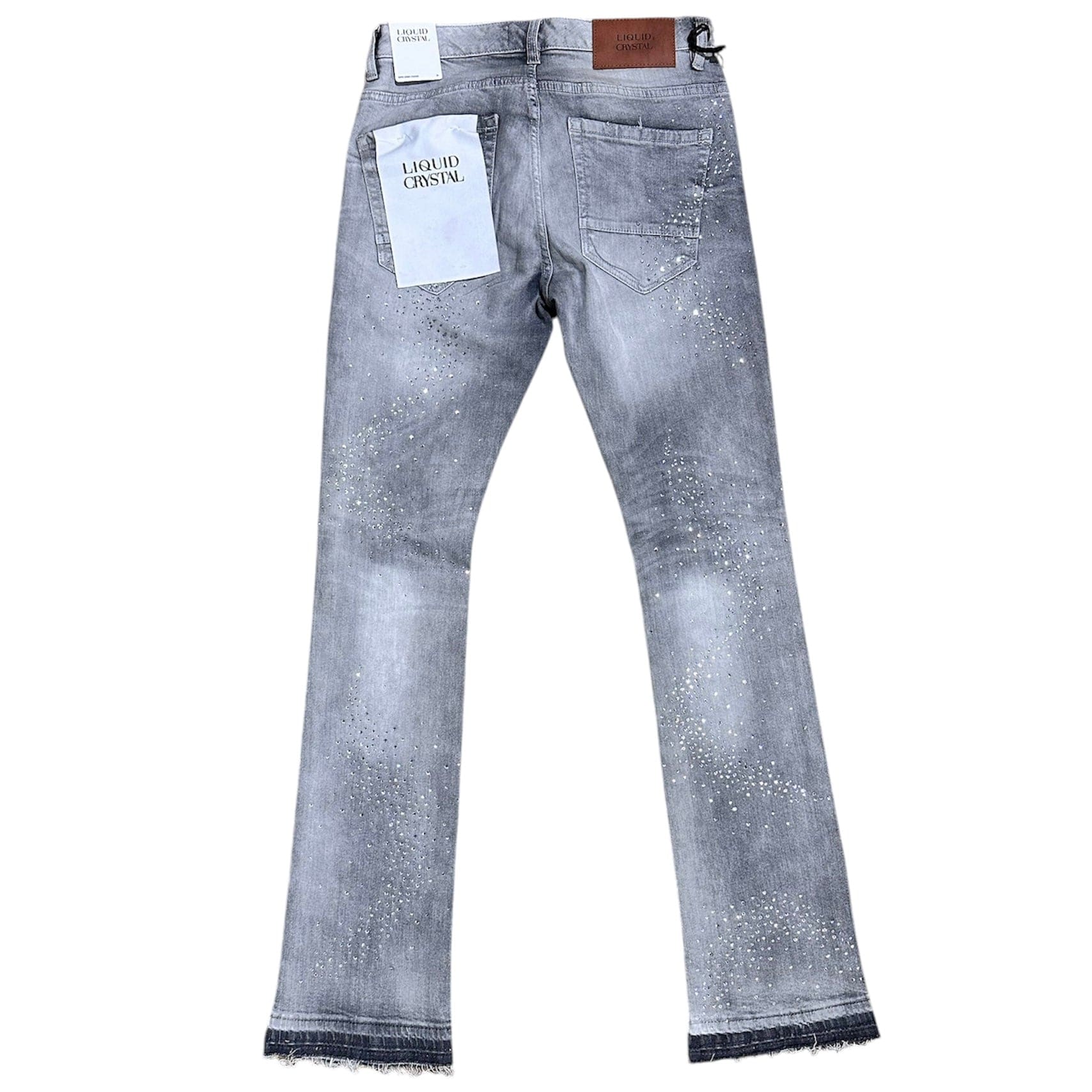 Liquid Crystals Small & Big Crystals Stacked Denim (Cement Wash) JTF2316 - Image 2