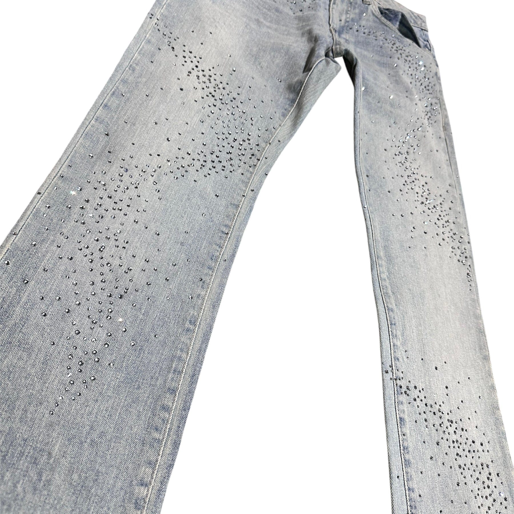 Liquid Crystals Small & Big Crystals Stacked Denim (Ice Antique) JTF2316 - Image 3
