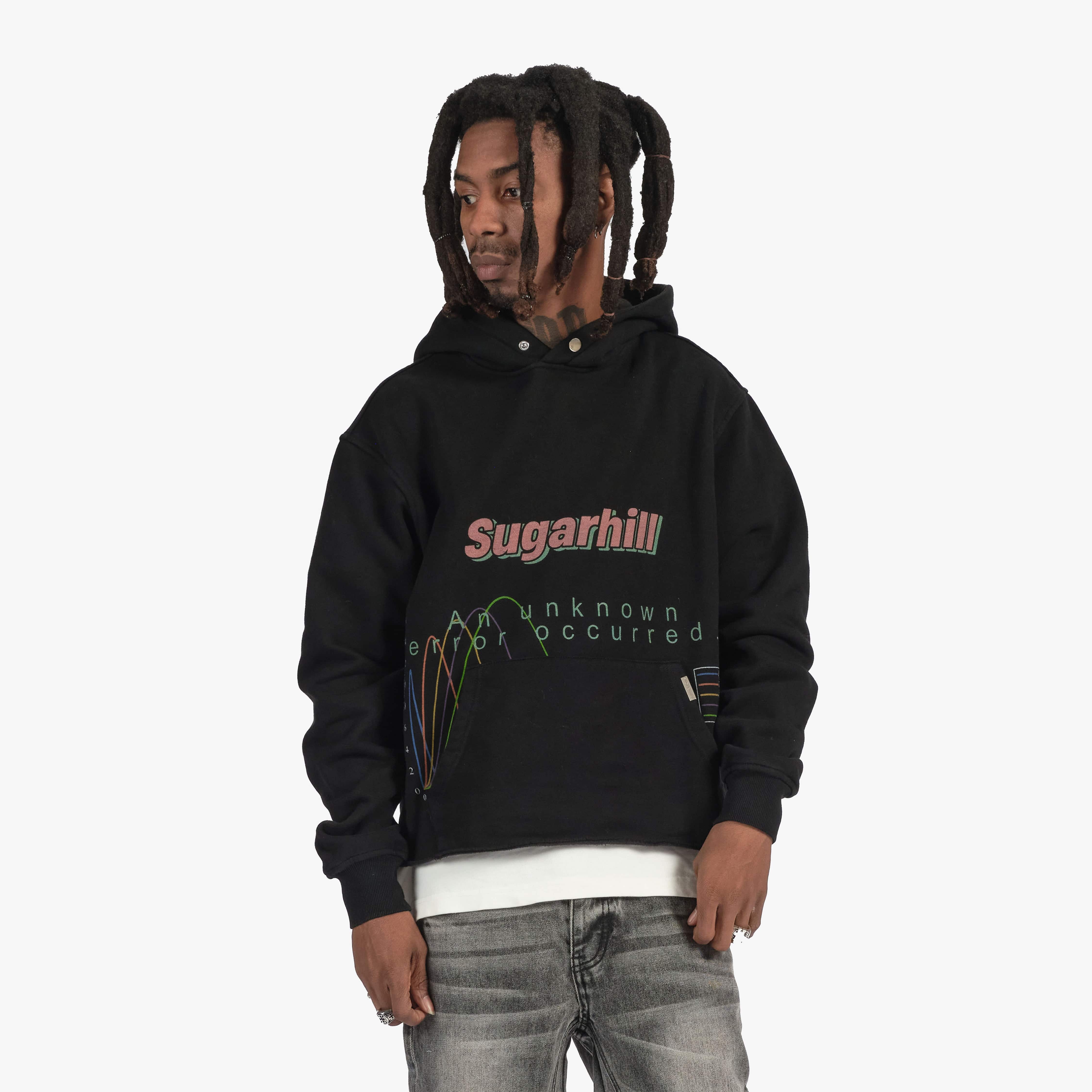 "LO-FI" Cropped Hoodie (black vintage) - Image 2
