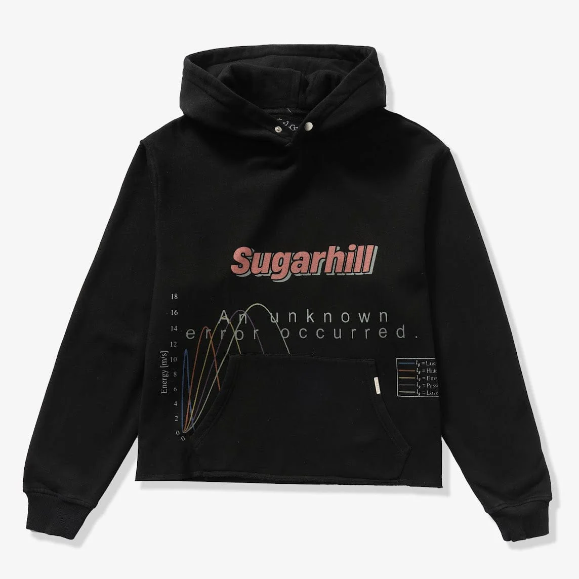"LO-FI" Cropped Hoodie (black vintage) - Image 4