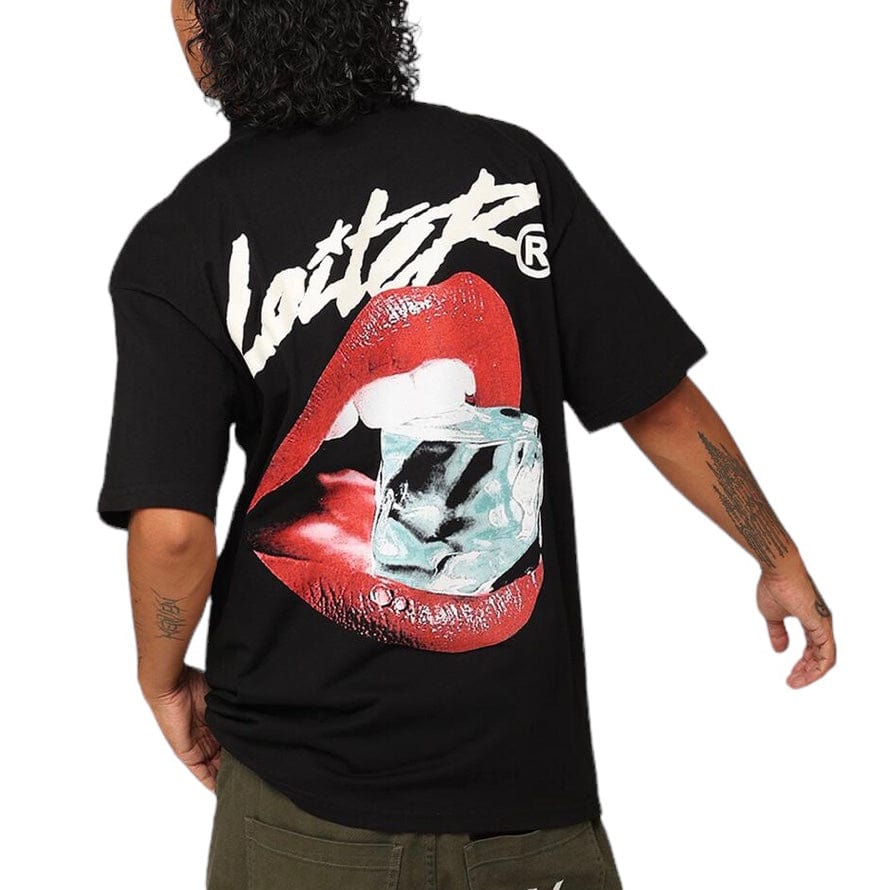 Loiter Cold Lips Tee (Black) - Image 4