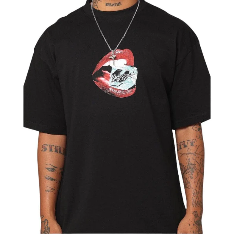 Loiter Cold Lips Tee (Black) - Image 7