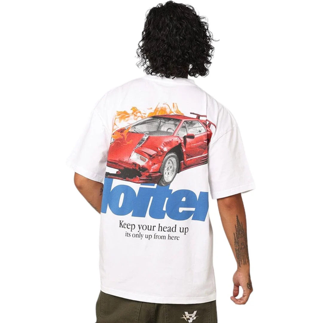 Loiter Collision Tee (White) - Image 4
