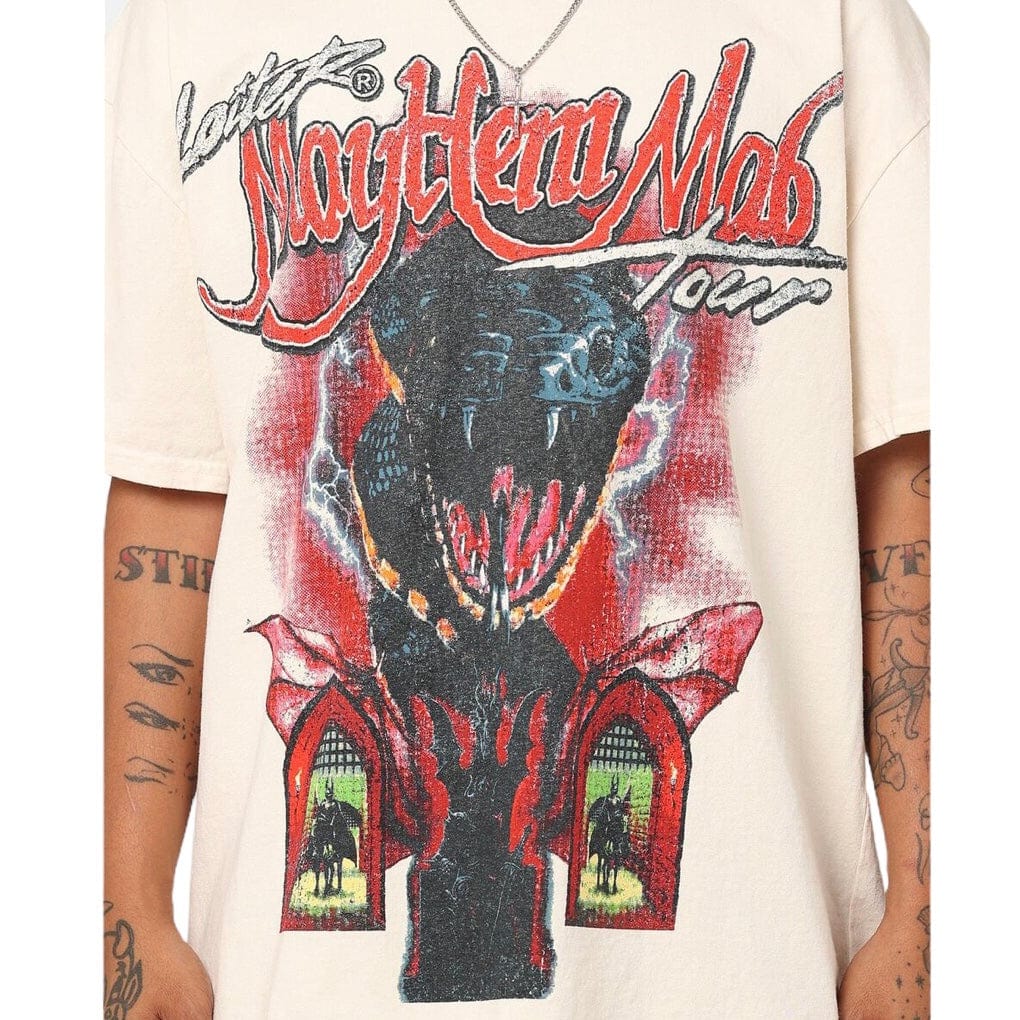 Loiter Mayhem Mob Vintage Tee (Off White) - Image 5