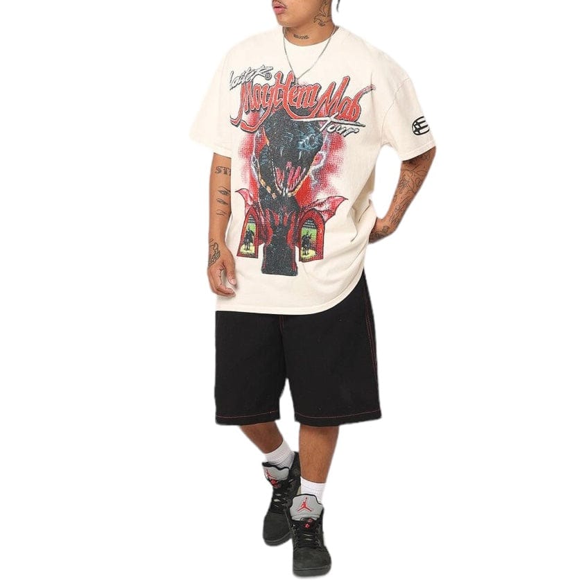 Loiter Mayhem Mob Vintage Tee (Off White) - Image 7