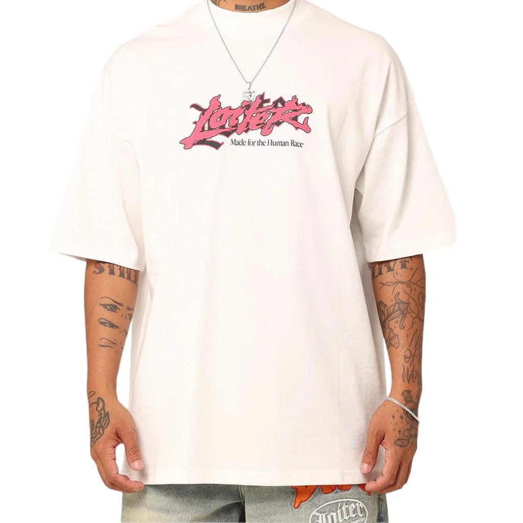 Loiter Sketchbook Oversized Tee (Off White) - Image 5