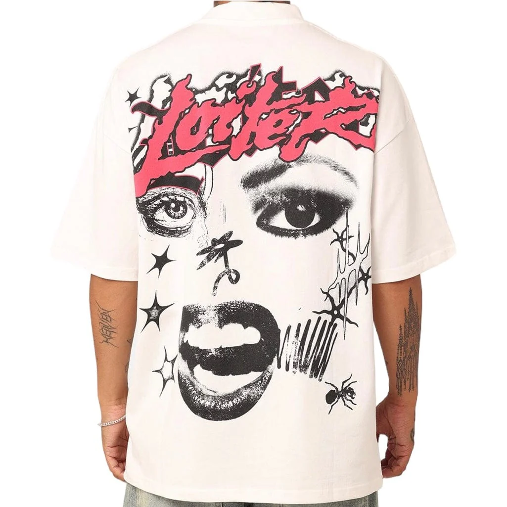 Loiter Sketchbook Oversized Tee (Off White) - Image 6