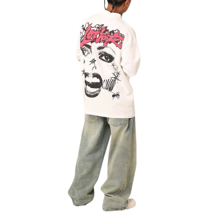 Loiter Sketchbook Oversized Tee (Off White) - Image 8