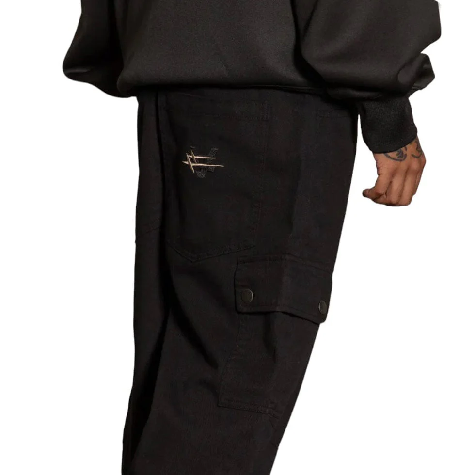 Loiter X Anti Flow Cargo Pants (Black) - Image 5