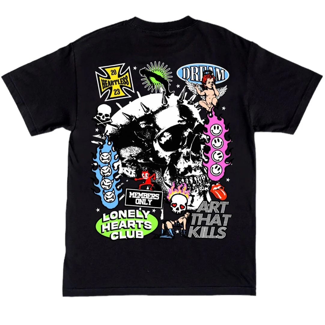Lonely Hearts Club Heartless T Shirt (Black) SST0103 - Image 2