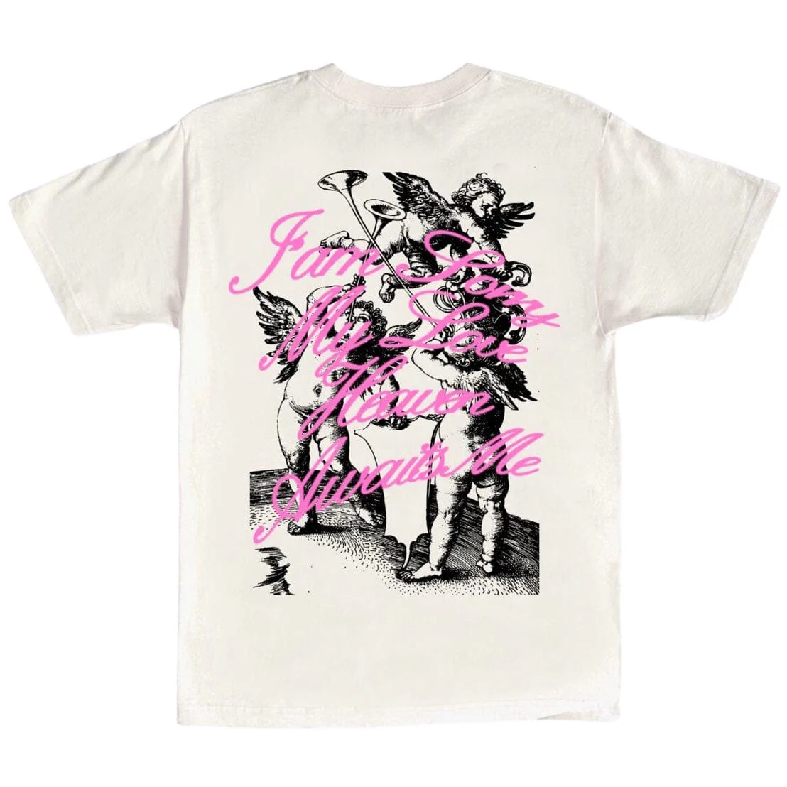Lonely Hearts Club Heaven Awaits Me T Shirt (Bone) SST0126 - Image 2