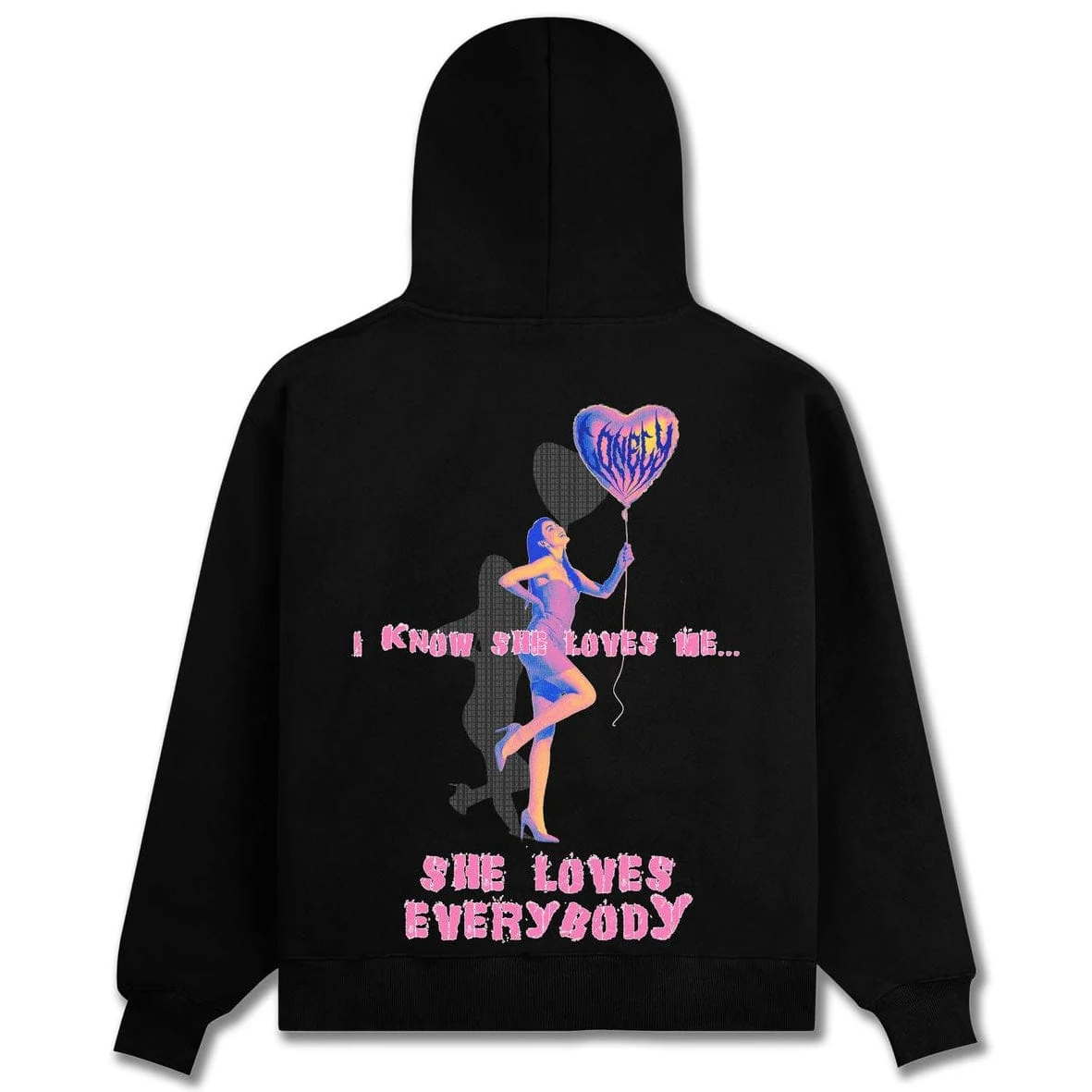 Lonely Hearts Club I know She Loves Me Hoodie (Black) - Image 2
