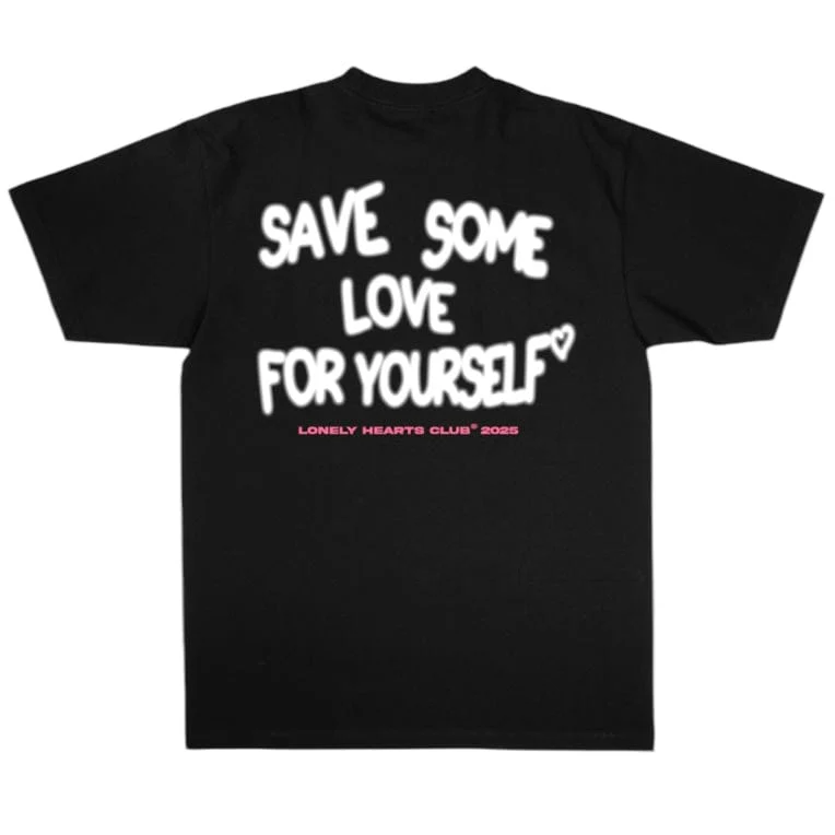 Lonely Hearts Club Save Some Love For Yourself Premium T-Shirt (Black) - Image 2