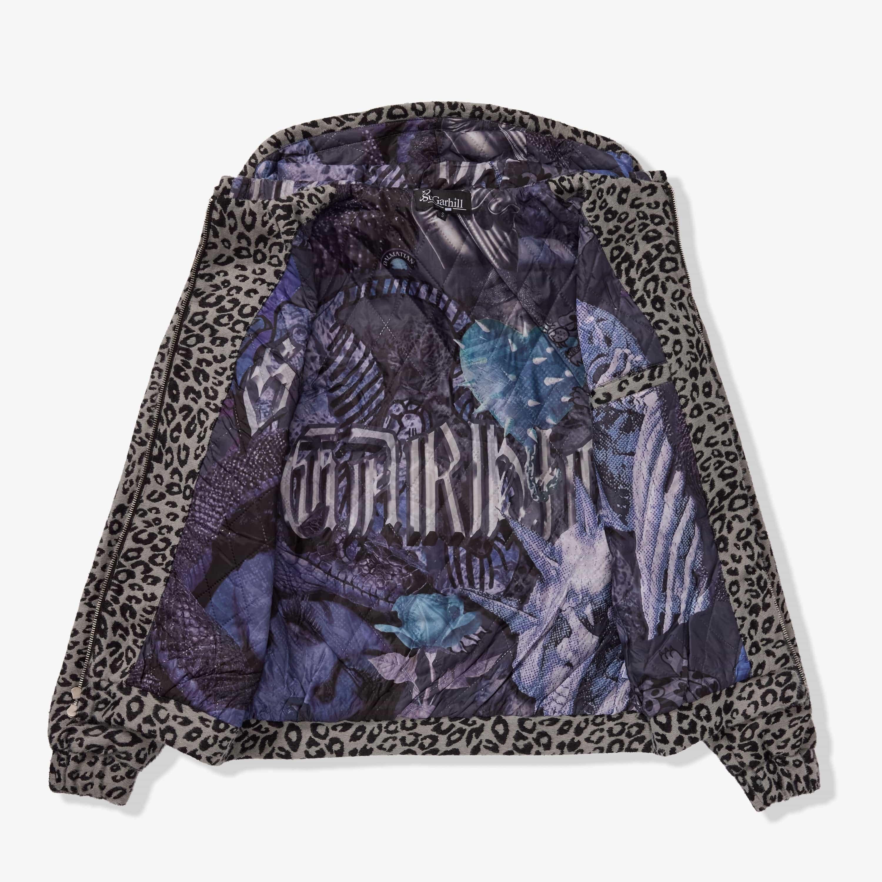 "Love Lost" Fur-Zip Hoodie (gray cheetah) - Image 10