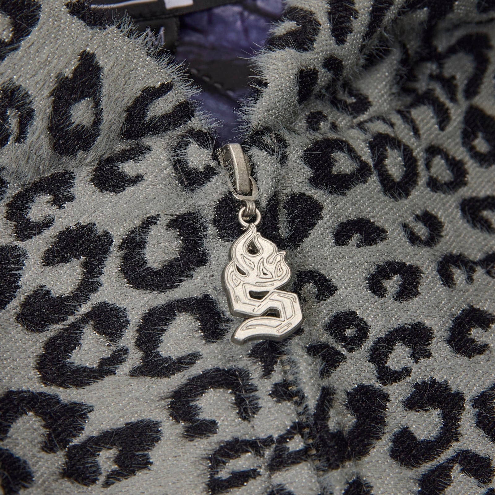 "Love Lost" Fur-Zip Hoodie (gray cheetah) - Image 6