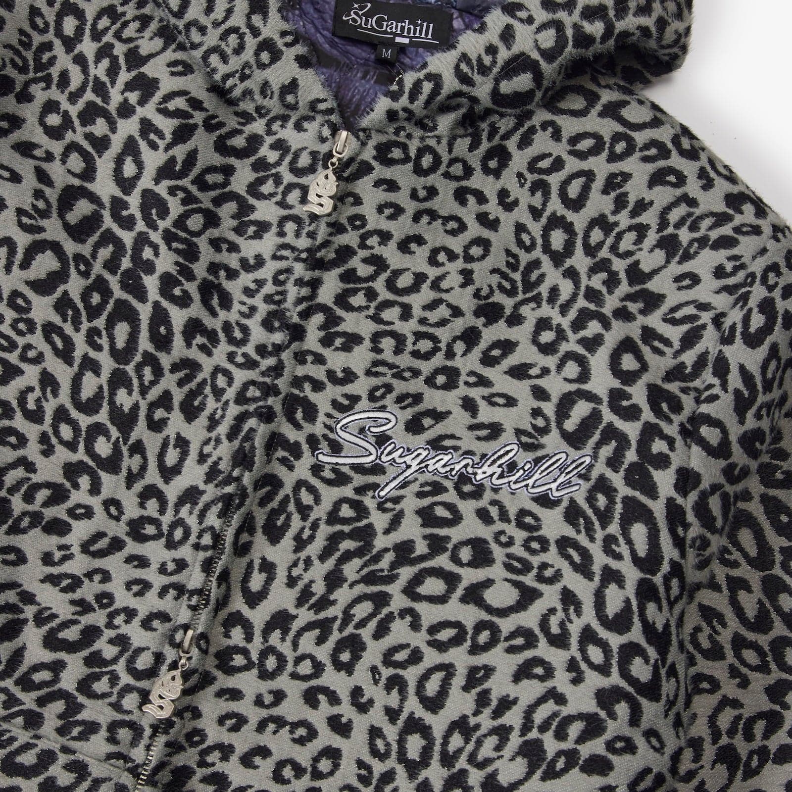 "Love Lost" Fur-Zip Hoodie (gray cheetah) - Image 7