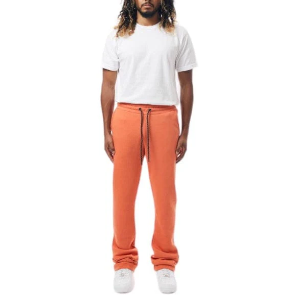 M. Society Stacked Fleece Sweatpants (Burnt Sienna) MS-23708 - Image 5