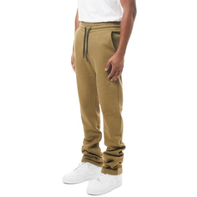 M. Society Stacked Fleece Sweatpants (Olive) MS-23708 - Image 2