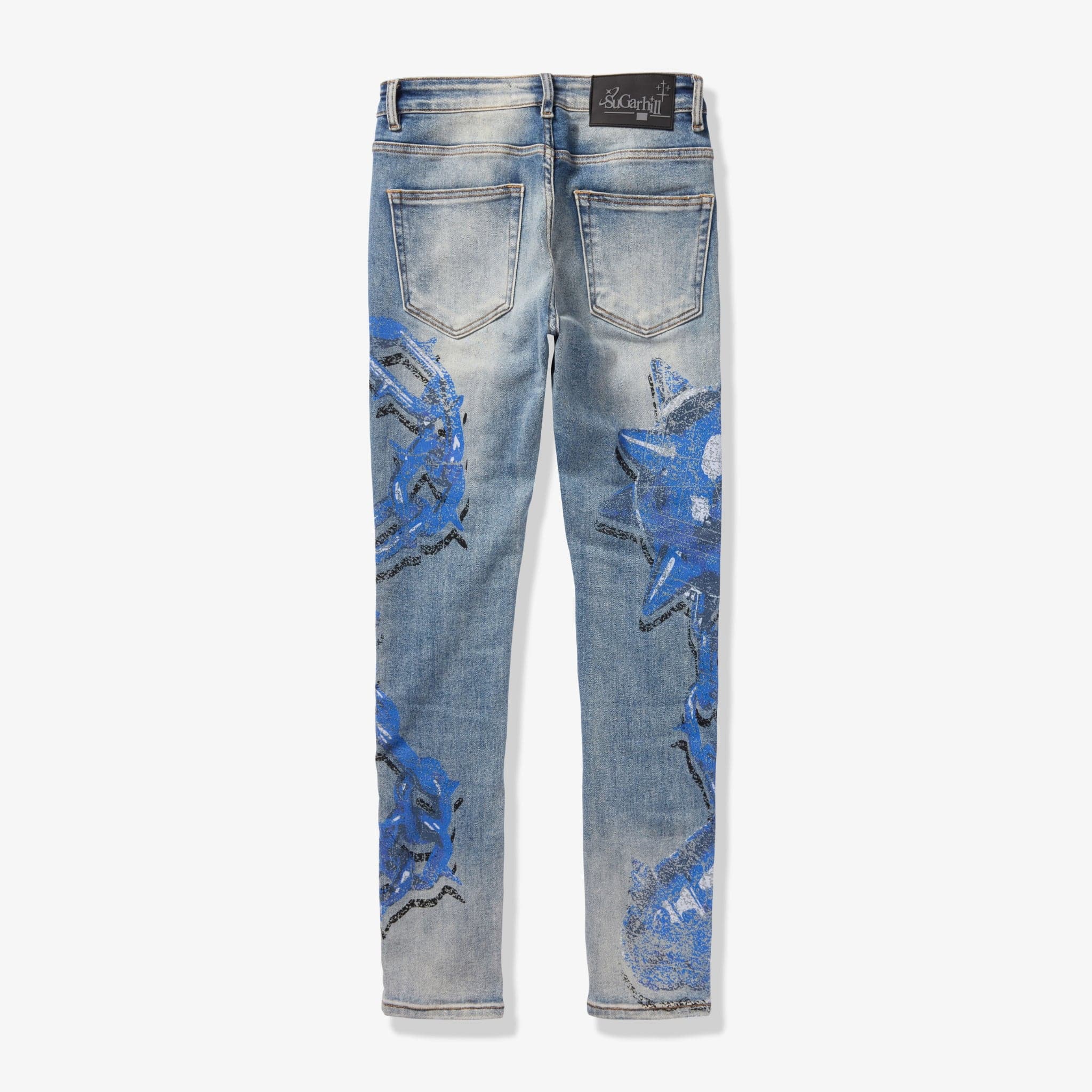 "Mace" Skinny Jeans (blue print) - Image 7