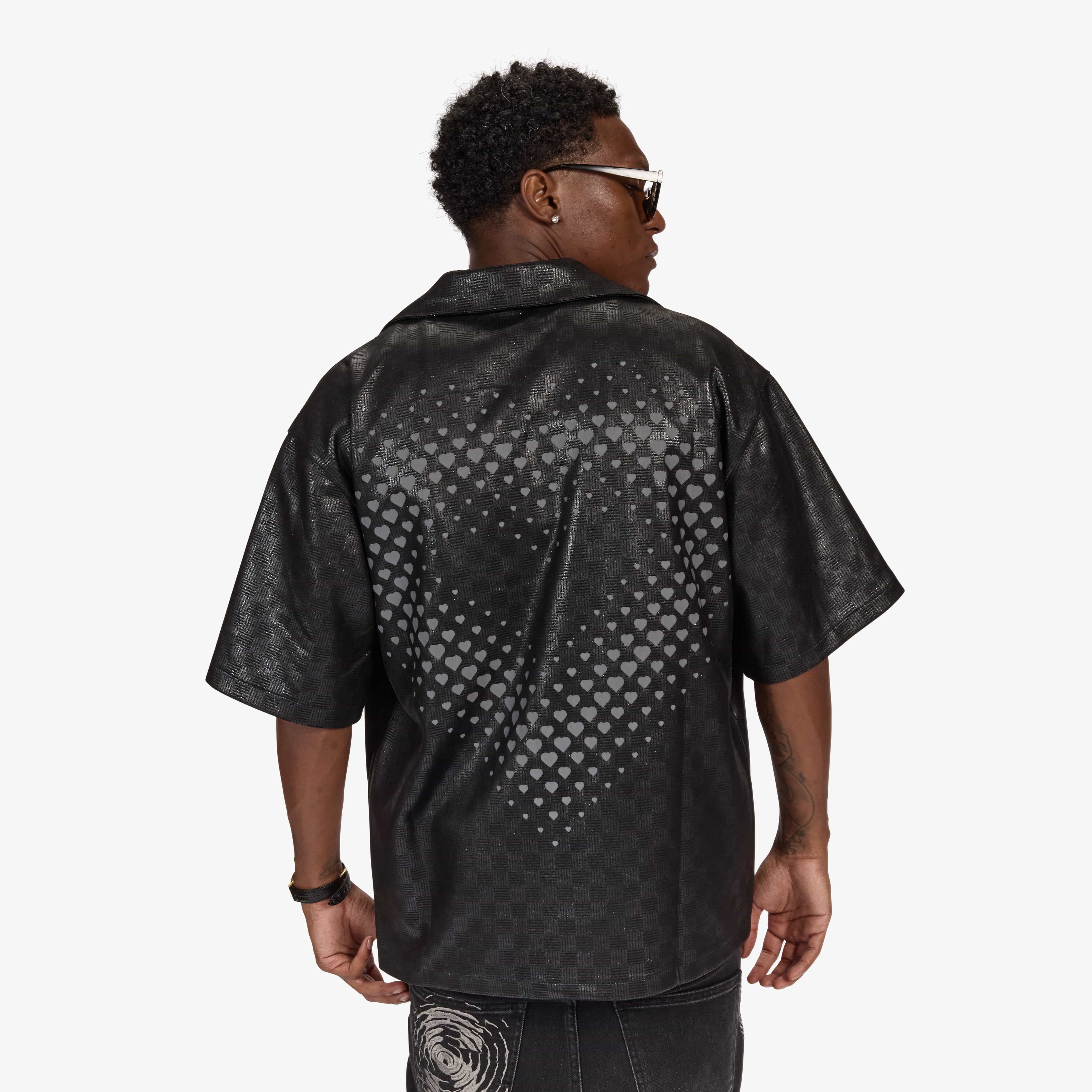 "Madison" Lounge Shirt (black sparkle) - Image 2