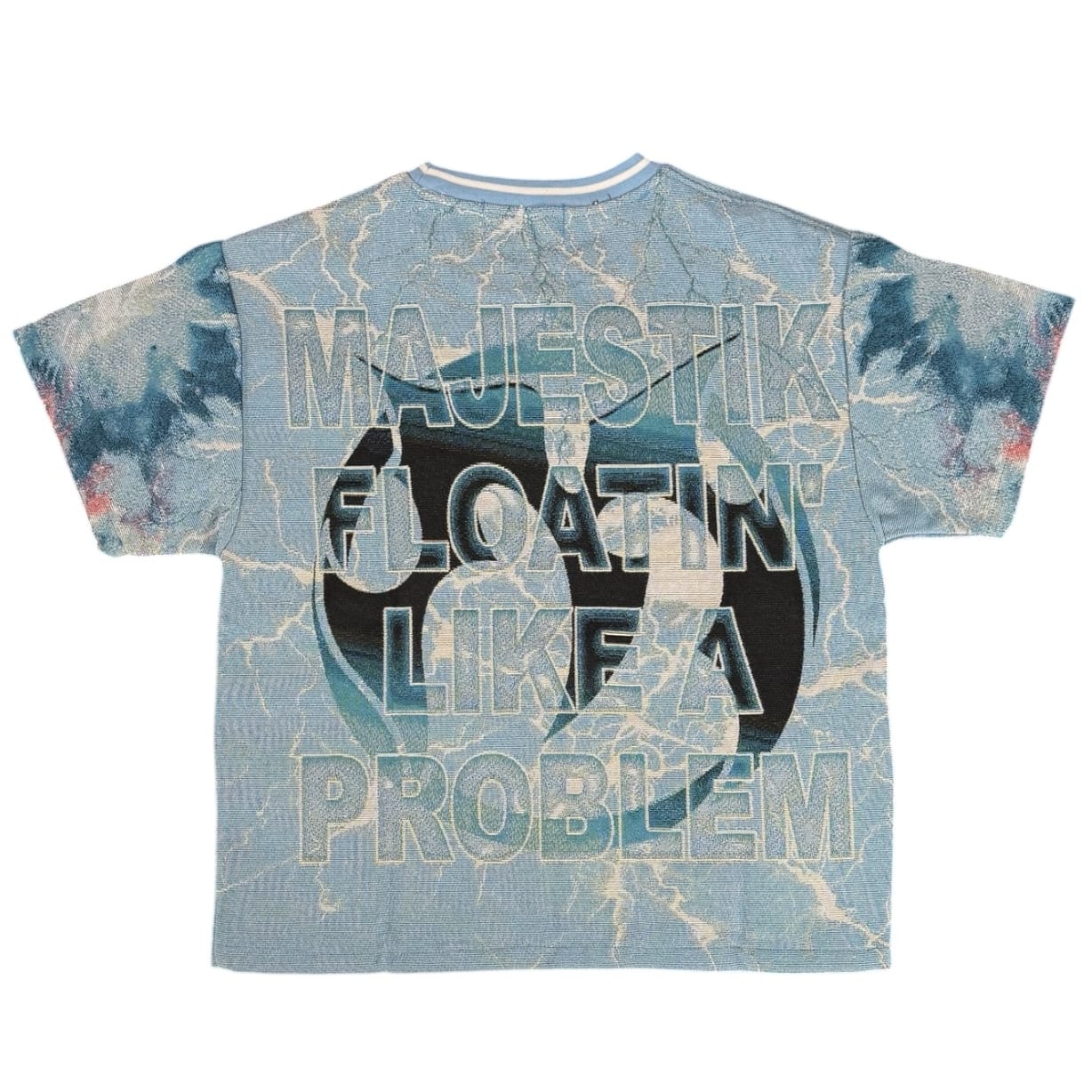 Majestik Sport Department Tapestry Rhinestone Jersey (Light Blue) TH2640 - Image 2