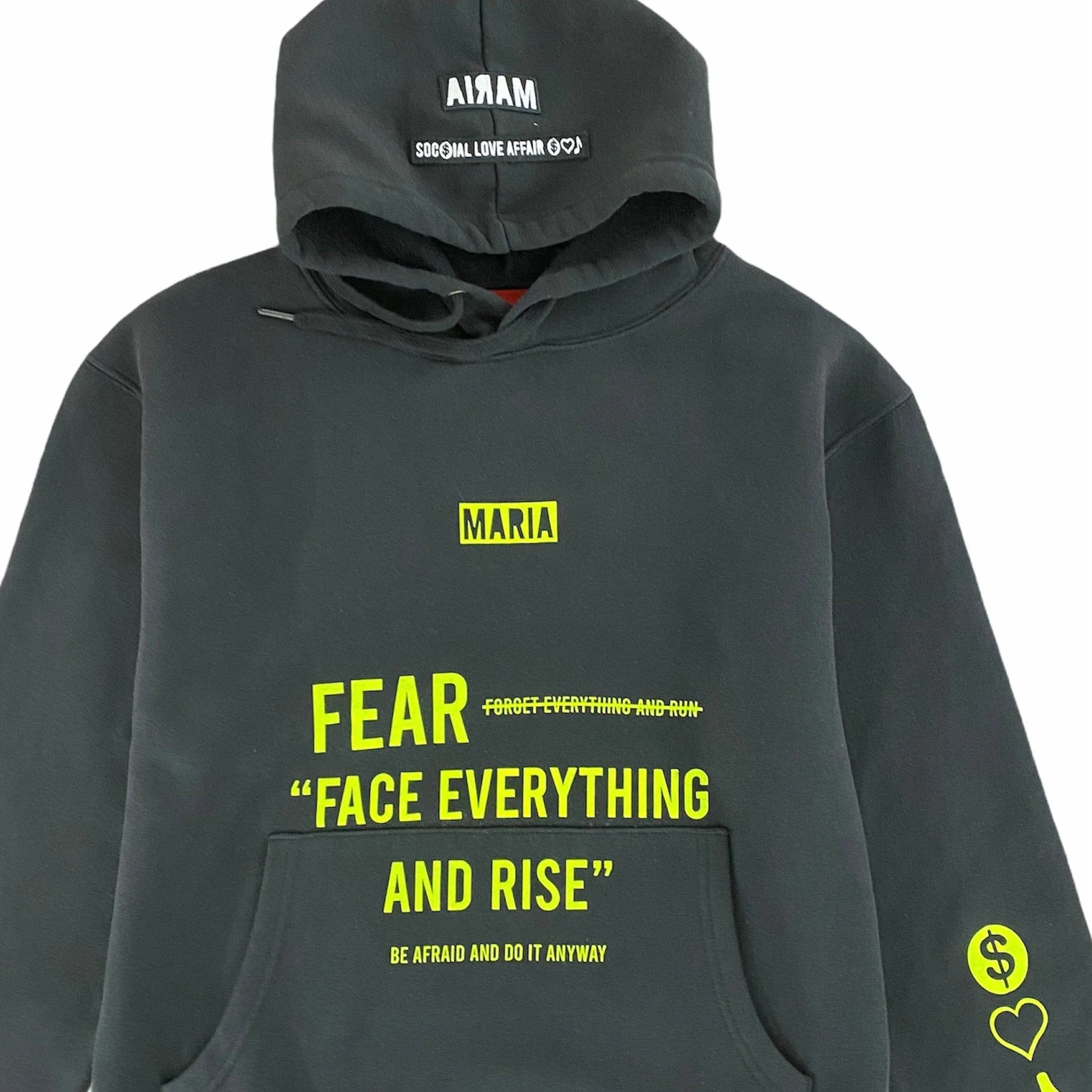 Maria Fear Hoodie (Black/Lime) - Image 2