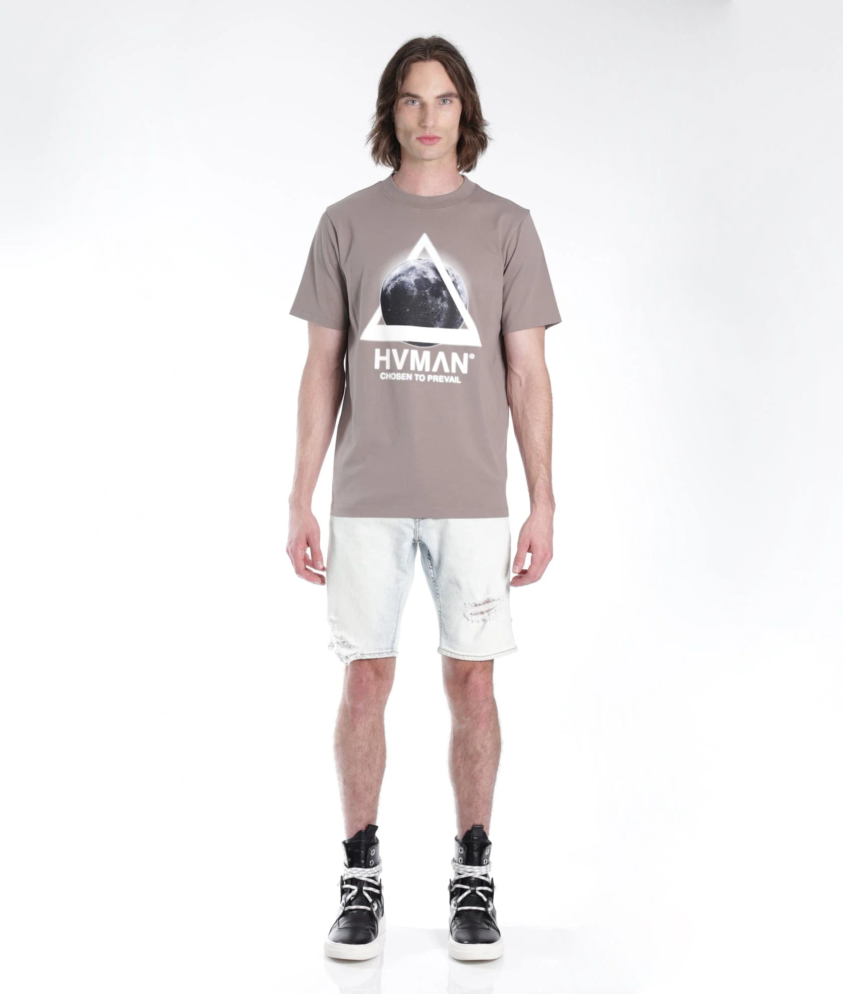 MERO SLIM SHORT w/WHITE BELT IN ZEPHYR - Image 2
