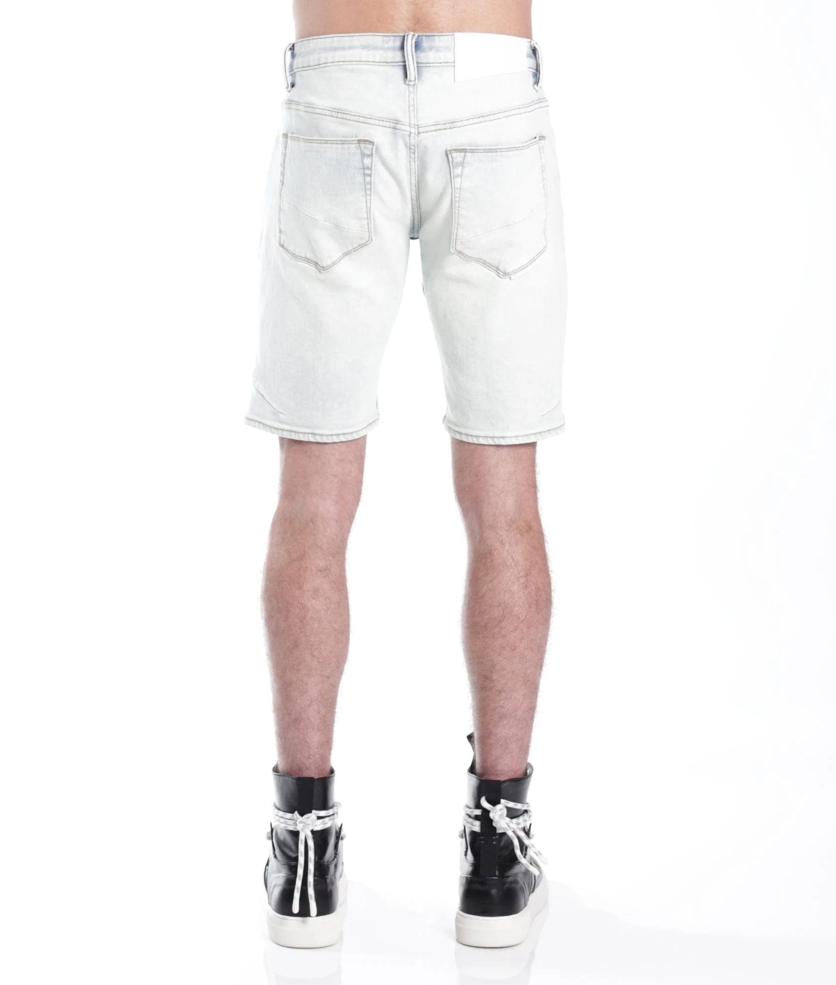 MERO SLIM SHORT w/WHITE BELT IN ZEPHYR - Image 3