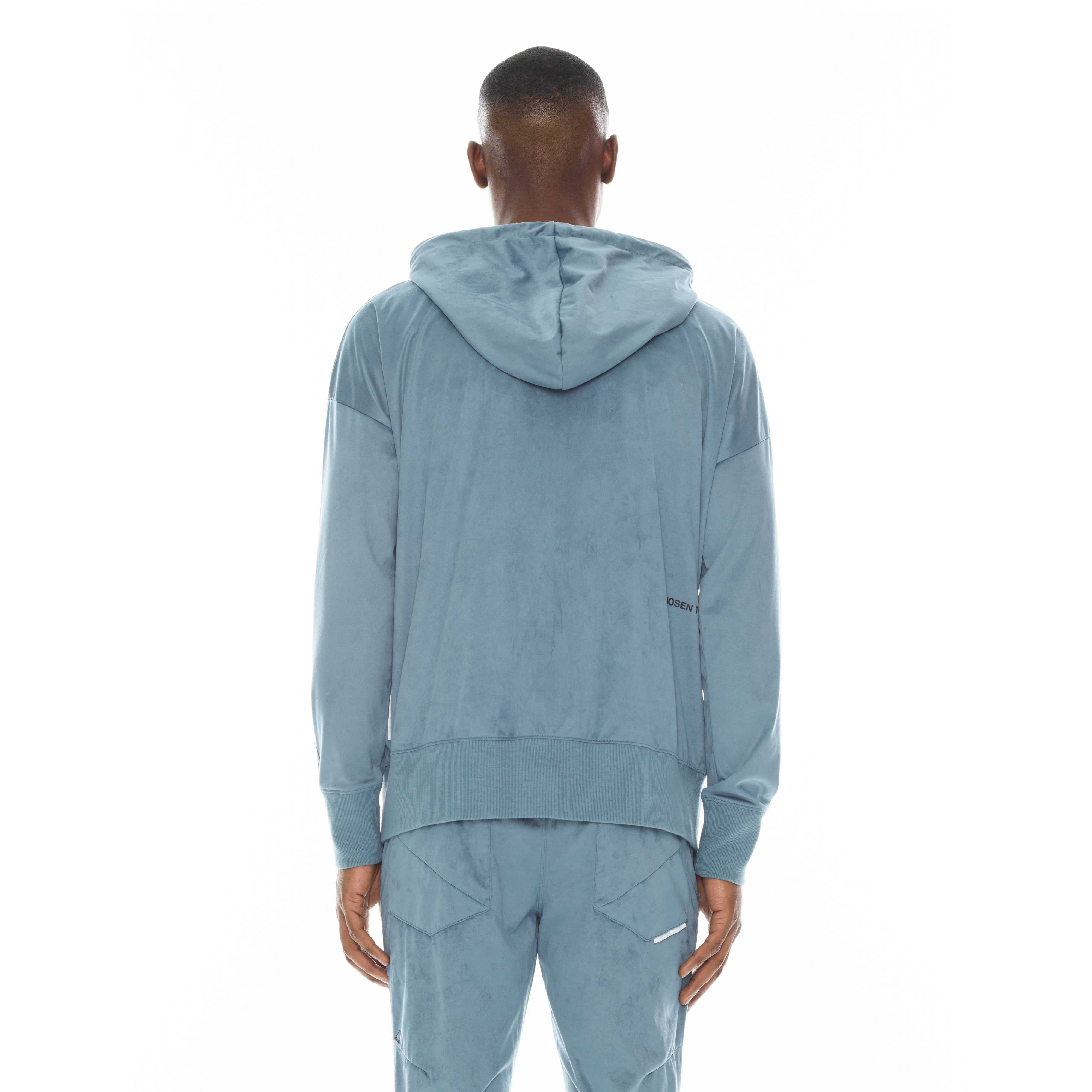 MICROFIBER HOODIE IN DUSK BLUE - Image 4