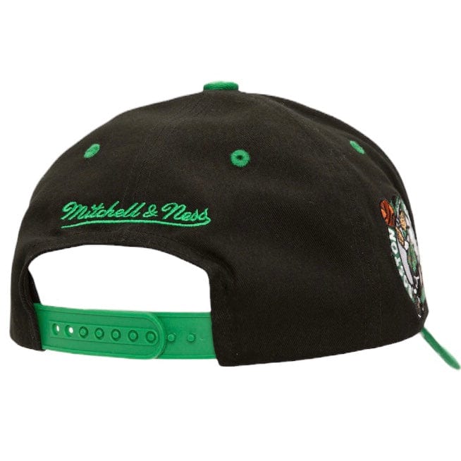 Mitchell & Ness Boston Celtics Block Sweep Pro Adjustable Hat (Black/Green) - Image 2