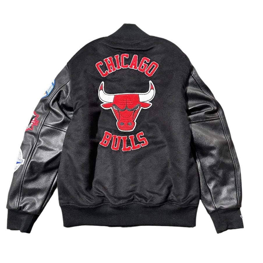 Mitchell & Ness Chicago Bulls Blackout Collection Varsity Jacket (Black) - Image 2