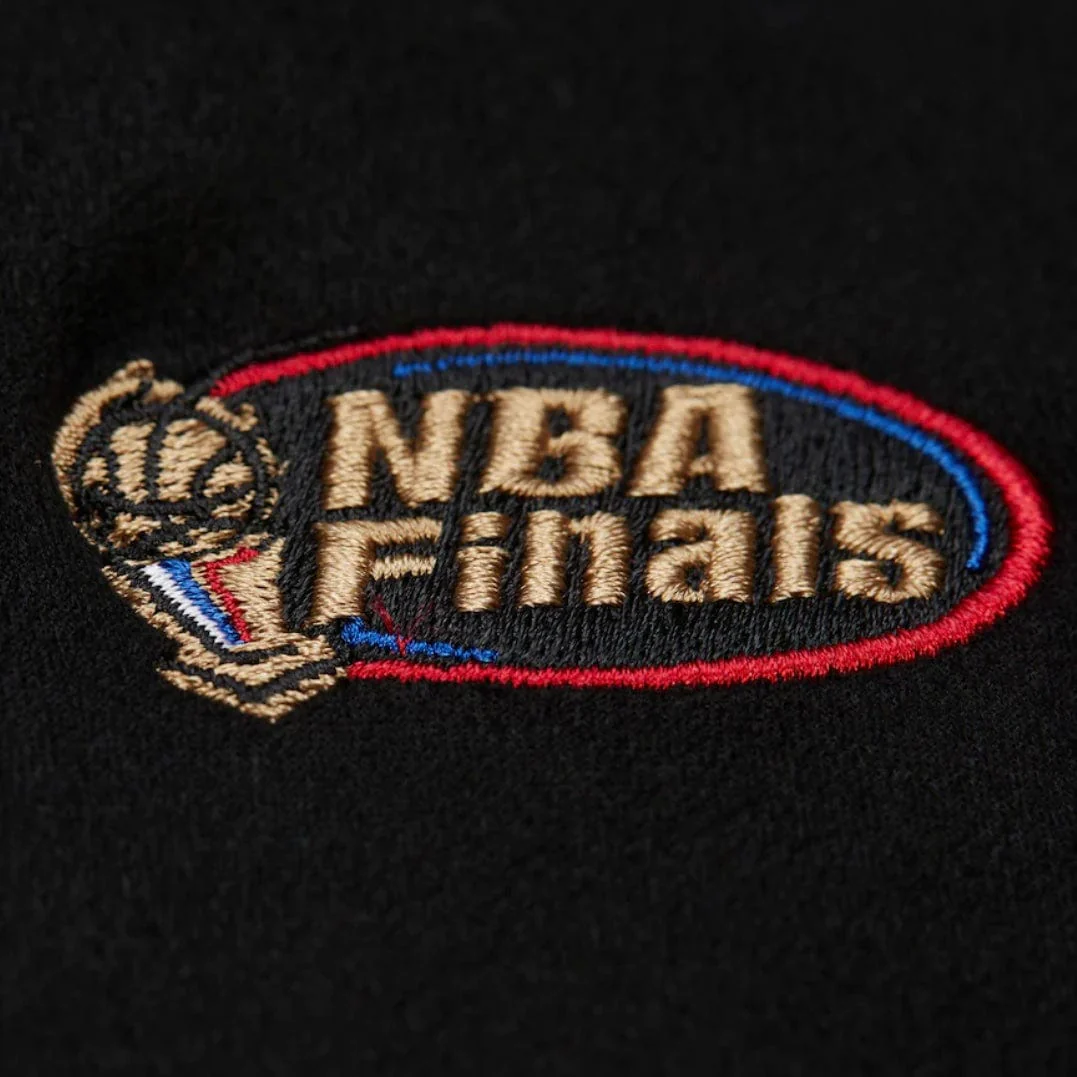Mitchell & Ness Chicago Bulls Oversweep Varsity Full-Snap Jacket (Black) - Image 3